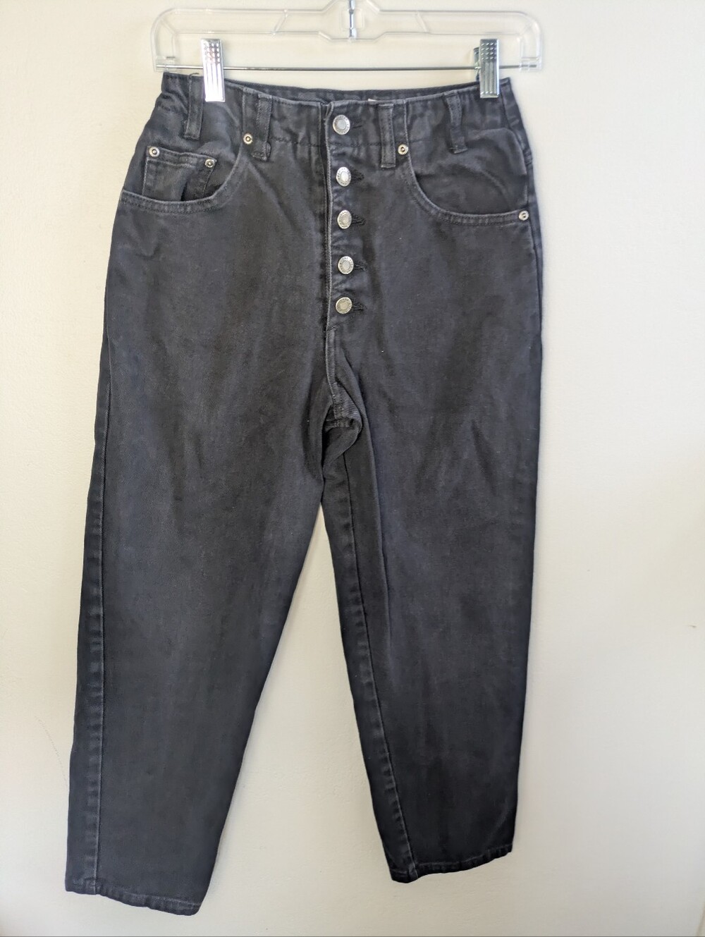 Size 3 Vintage Black Tapered Denim Jeans